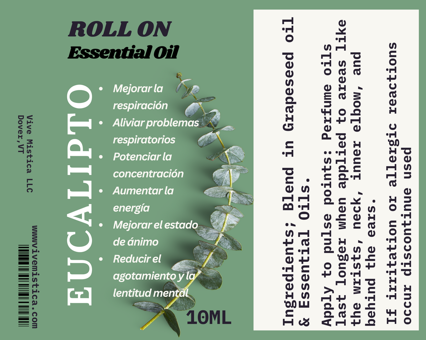 Eucalipto Essential Oil Roll On