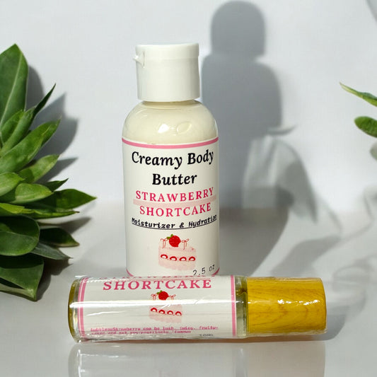 DUO STRAWBERRY SHORTCAKE *Body Butter & Roll On Perfume*