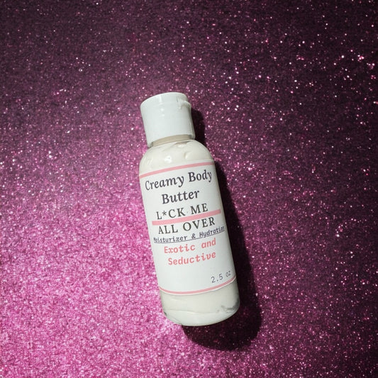 Manteca corporal mini L*ck Me All over de 2,5 oz (no grasosa ni pegajosa)