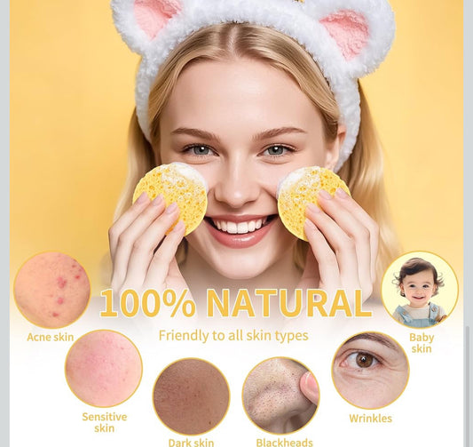 12 Pieces• Compressed Facial Sponges, Facial Cleansing, Exfoliating Mask, Makeup Remover