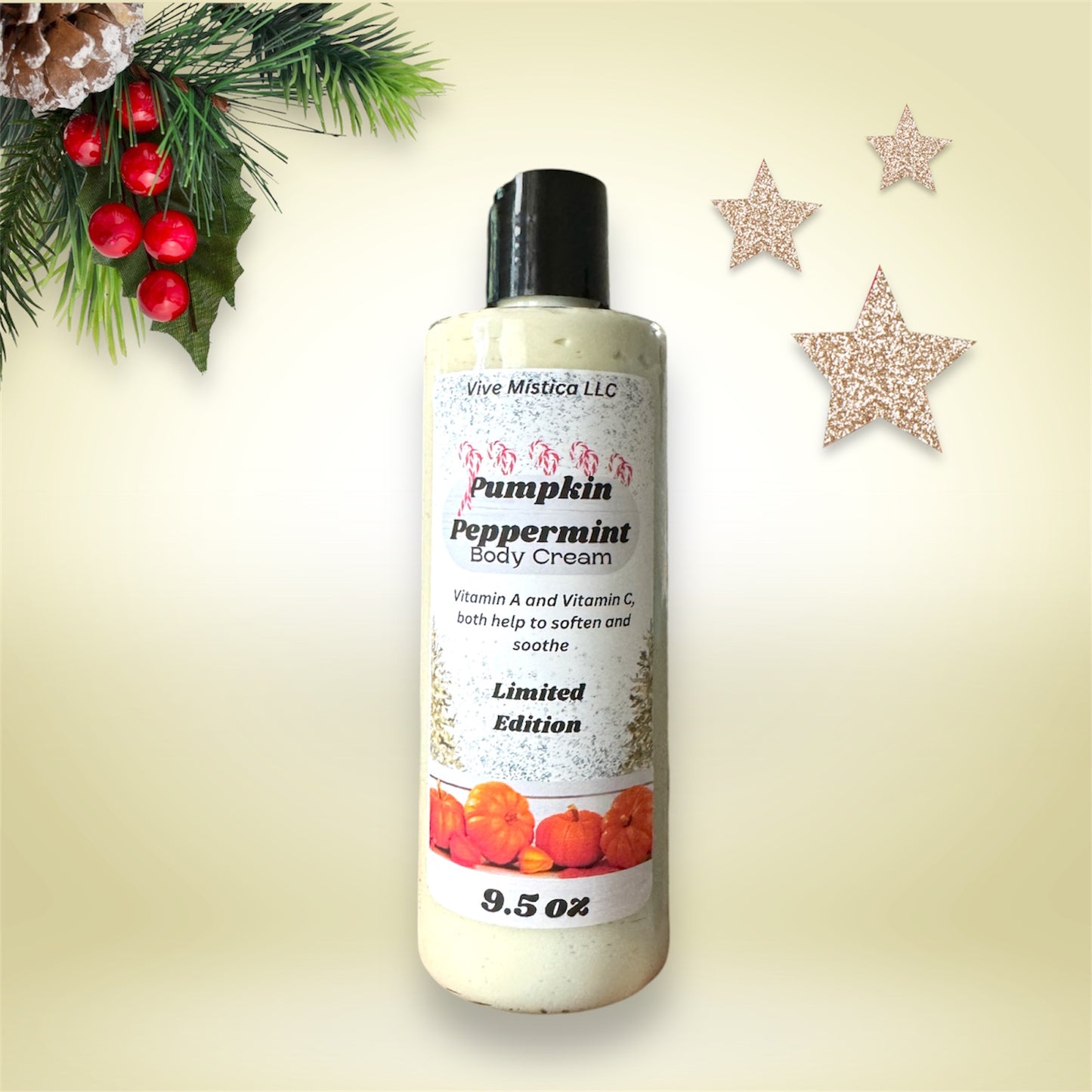 Body Cream Pumpkin and Peppermint 9.5oz