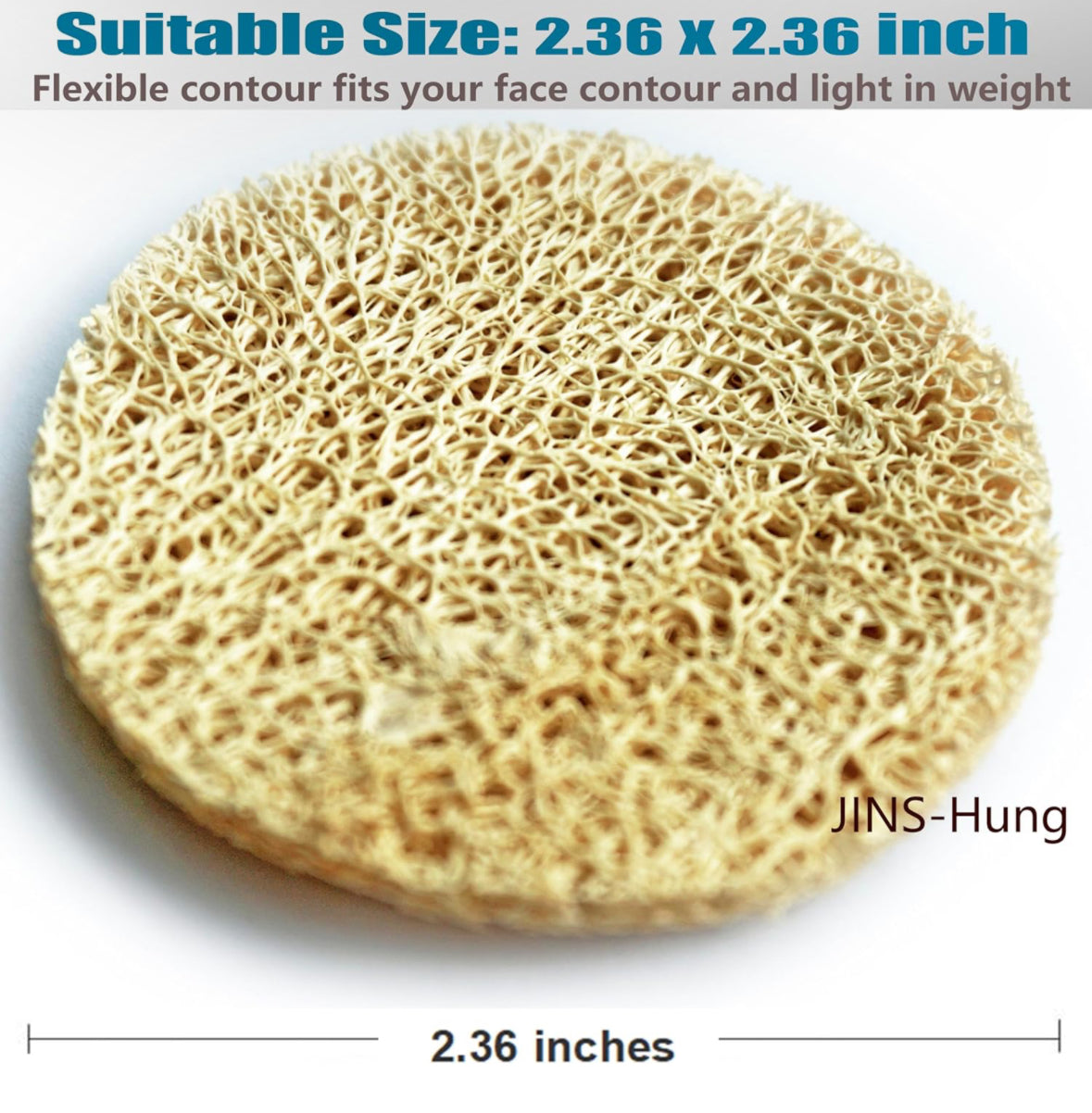 3 PiecesNatural Loofah Sponge Exfoliating Face & Body Pad