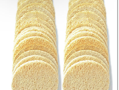 3 PiecesNatural Loofah Sponge Exfoliating Face & Body Pad