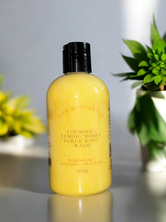 Brightening Turmeric + Lemon + Honey Scrub Body Wash 12oz