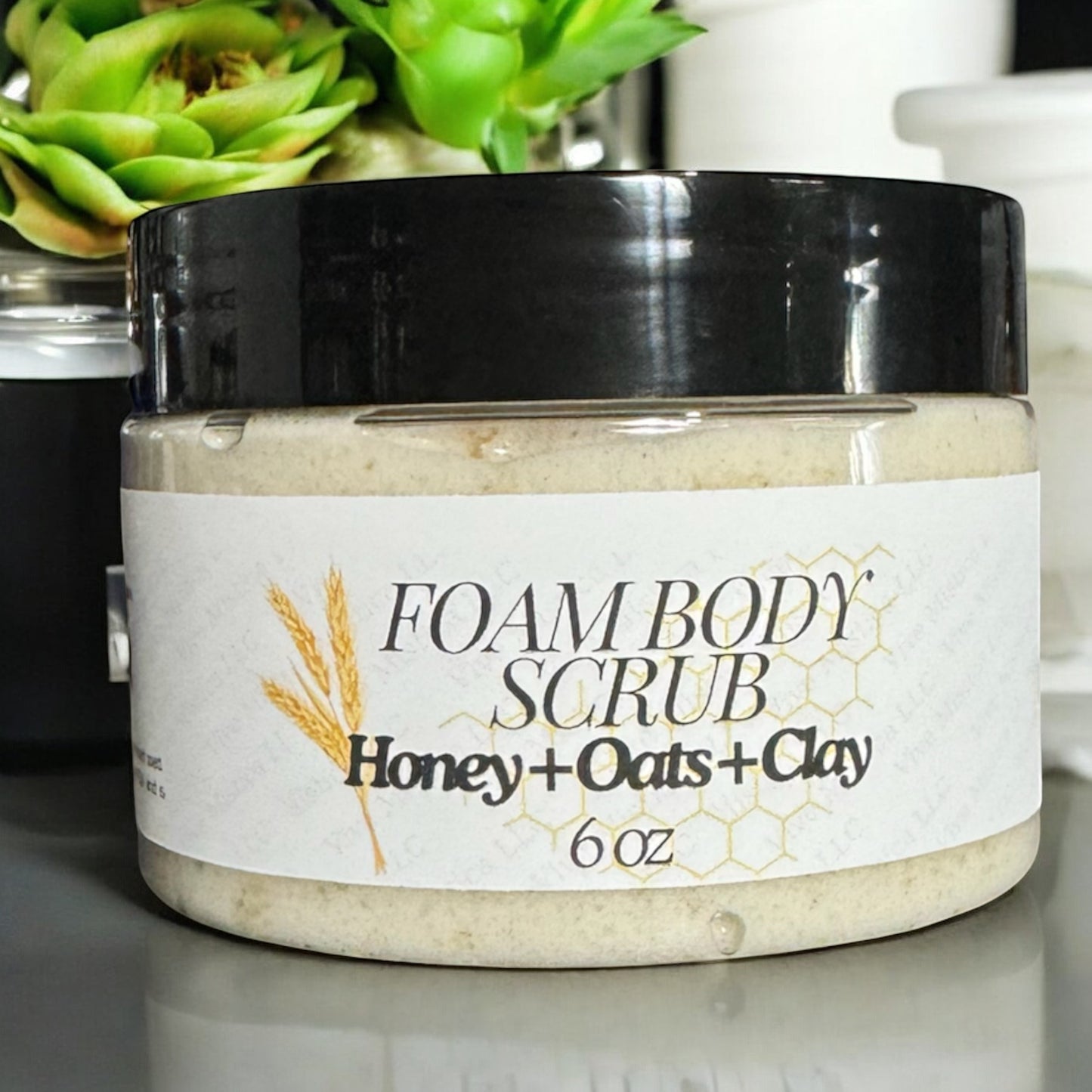 Foam Body Scrub HONEY+OATS+CLAY 6oz