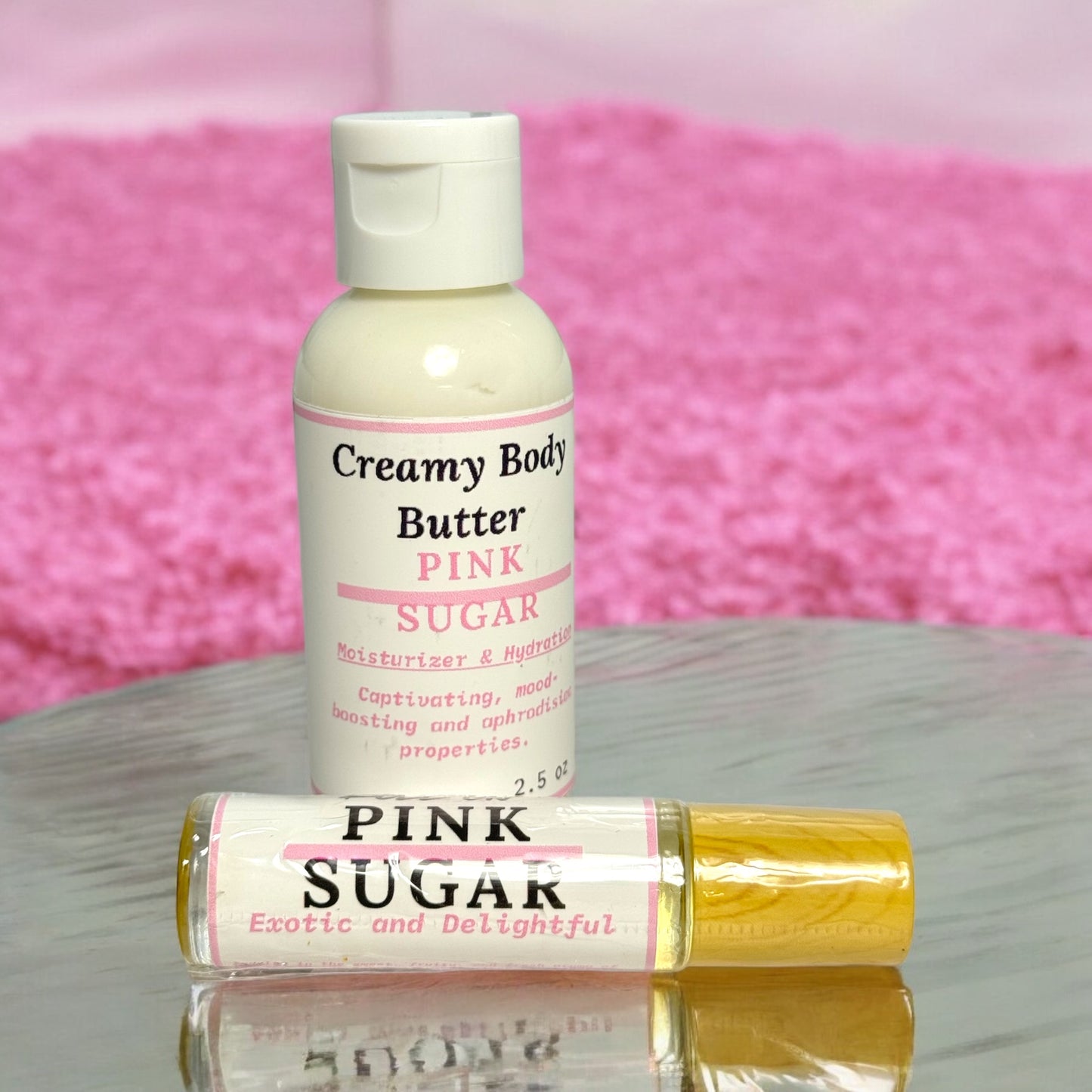 DUO  PINK SUGAR *Body Butter & Roll On Perfume*